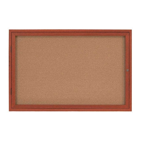 United Visual Products Sliding Door Indoor Enclosed Corkboard, 6, UV9026ACS-BLACK-PEARL UV9026ACS-BLACK-PEARL